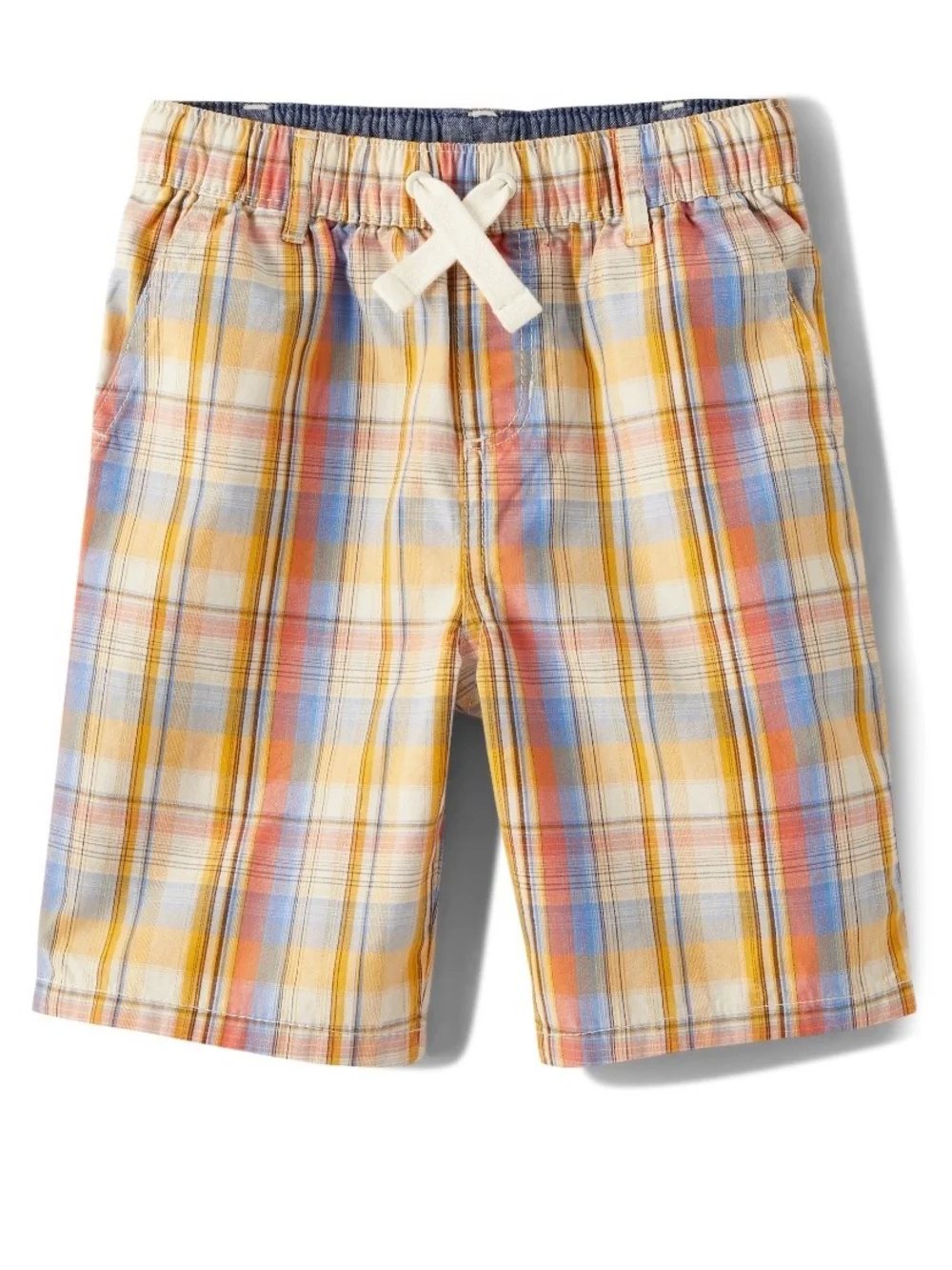 Gymboree Boys ‘Country Trail’ Blue and Yellow Plaid Short Set Size 7